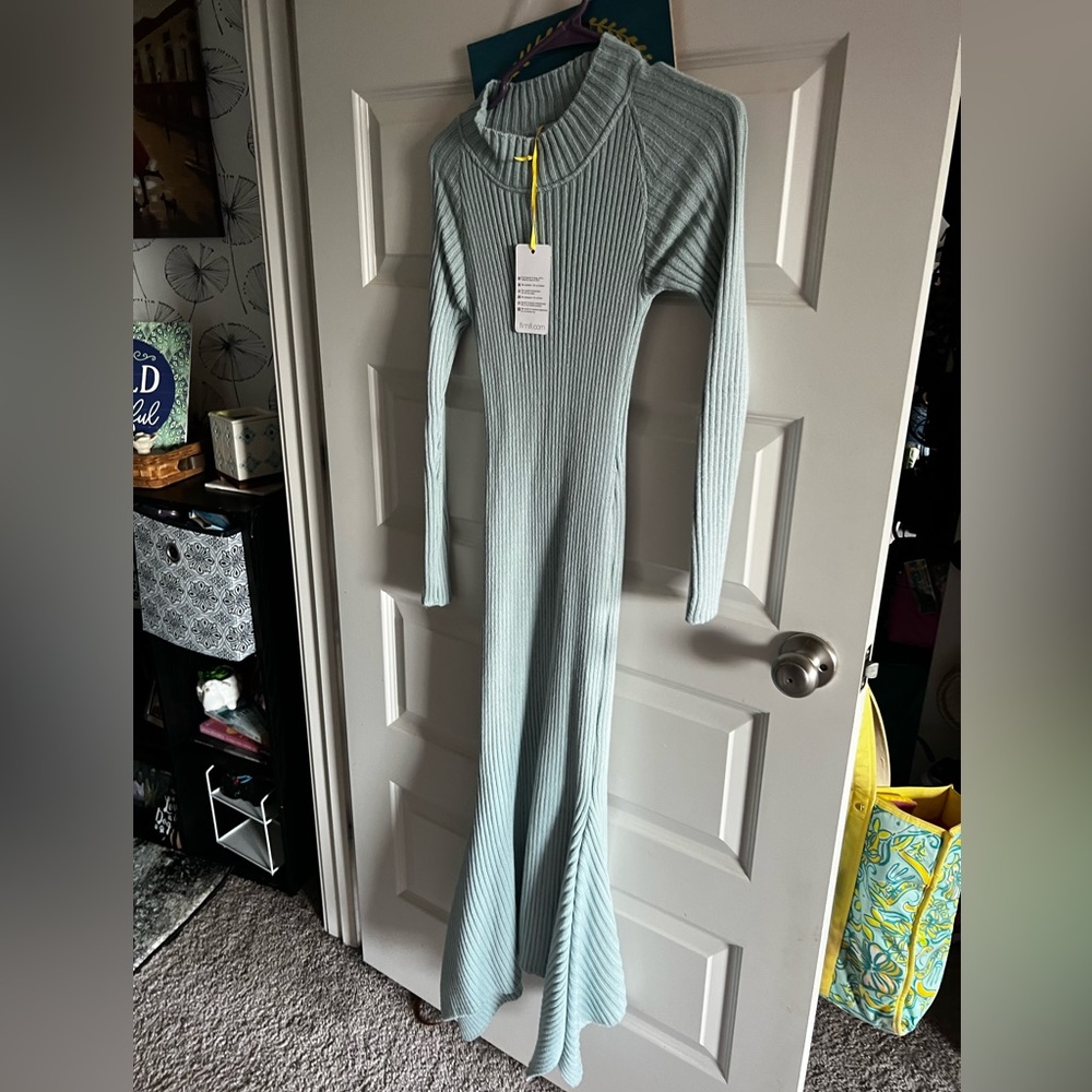 NWT Fitted Sweater dress with flare detail